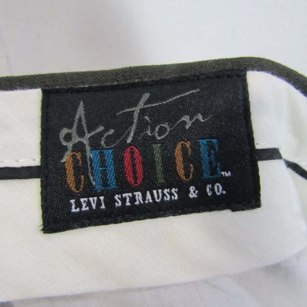Action Choice by Levi Strauss & Co. Men's 36x32 Pleated Cuffed Dress Pants Olive